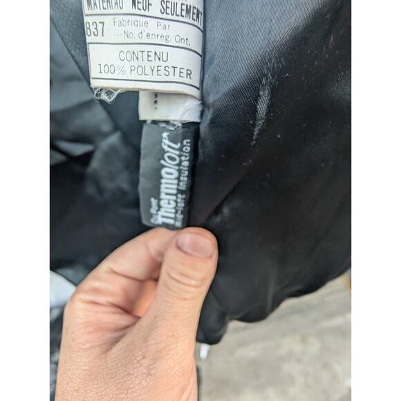 Andrew Marc Addition Mens Leather Jacket XS Brown Quilted Drawstring 90s - Picture 10 of 12